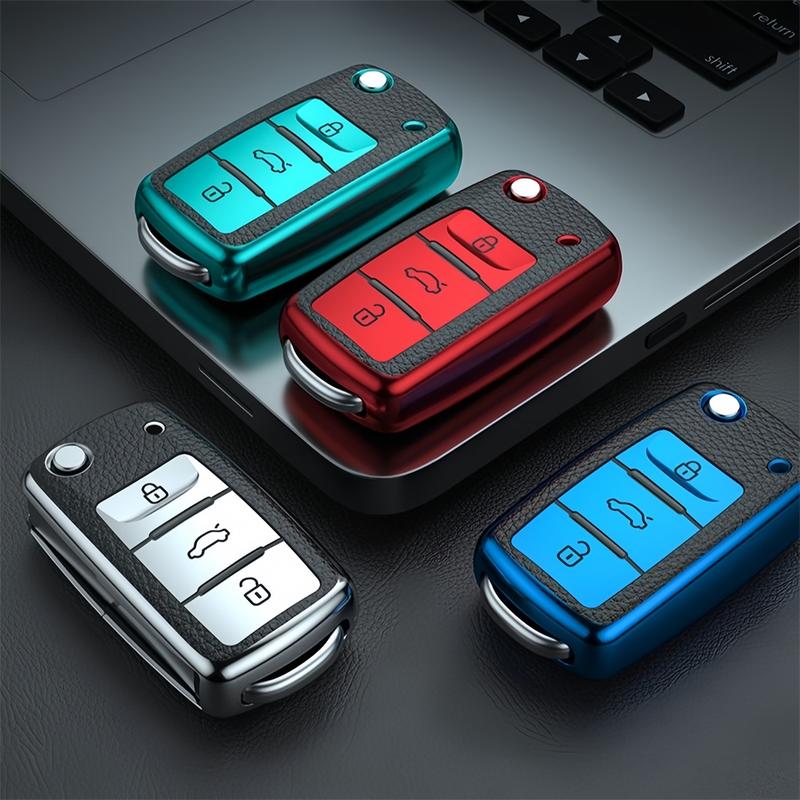 Car Key Case, Smart Car Key Protector, Car Key Accessory, Key Cases for Volkswagen VW Magotan Golf 4 3 5 6 MK6 Passat Touran Bora Tiguan Jetta Lavida Skoda Octavia