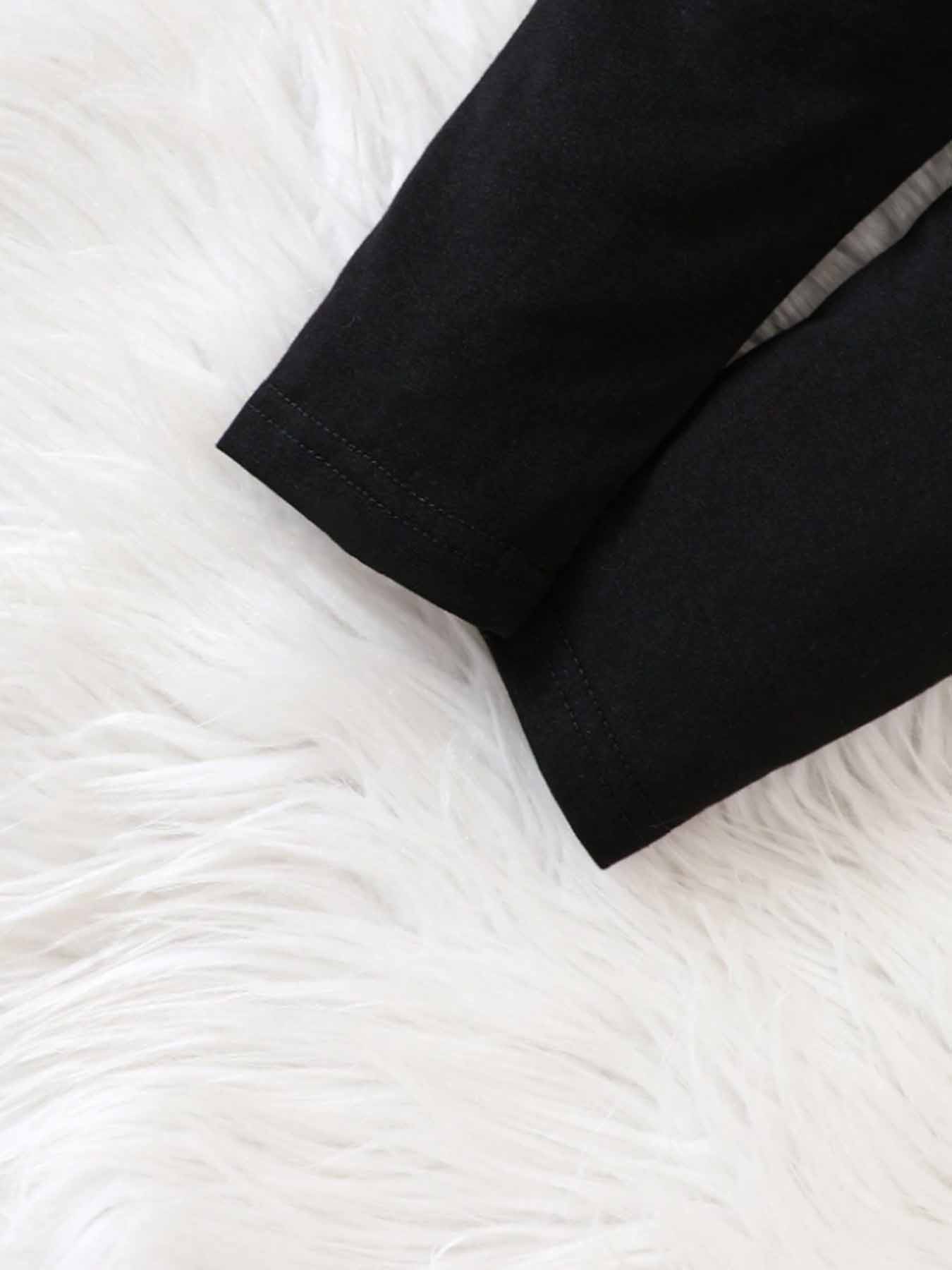 3-Pack Toddler Girls' Knit Warm Bottoms, Fall Winter Soft Simple Versatile, Casual Comfortable Kids Clothing, All Seasons Fitted Style