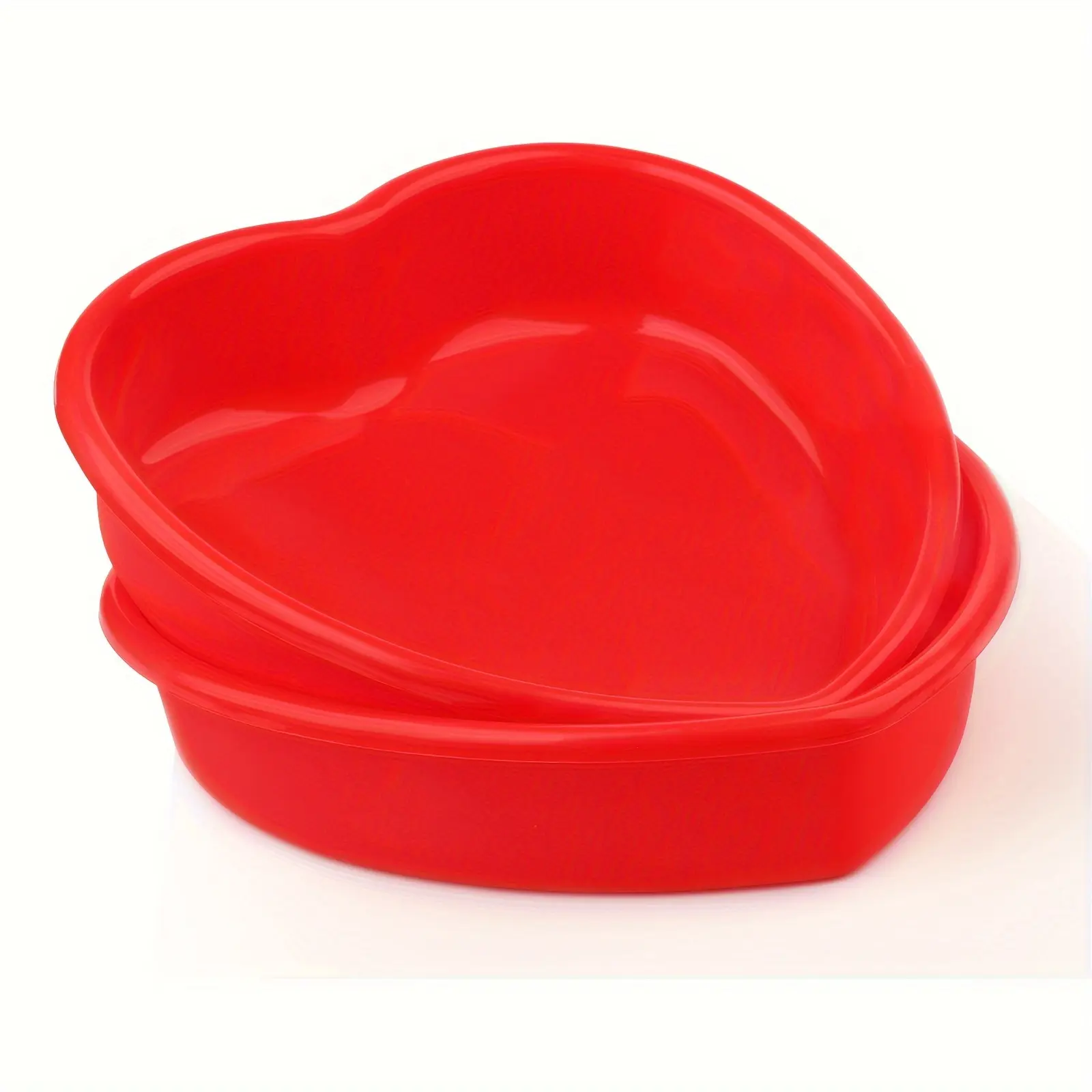 2 Piece Heart Shaped Cake Pans, 7 Inch Silicone Heart Cake Molds, Perfect for Valentine's Day, Small Heart Baking Mold Set
