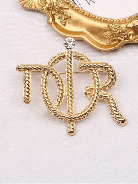 Women's Rhinestone Letter Brooch Pin, Cute Vintage Style Jewelry Gift for Girls, Fashion Accessory for All Occasions