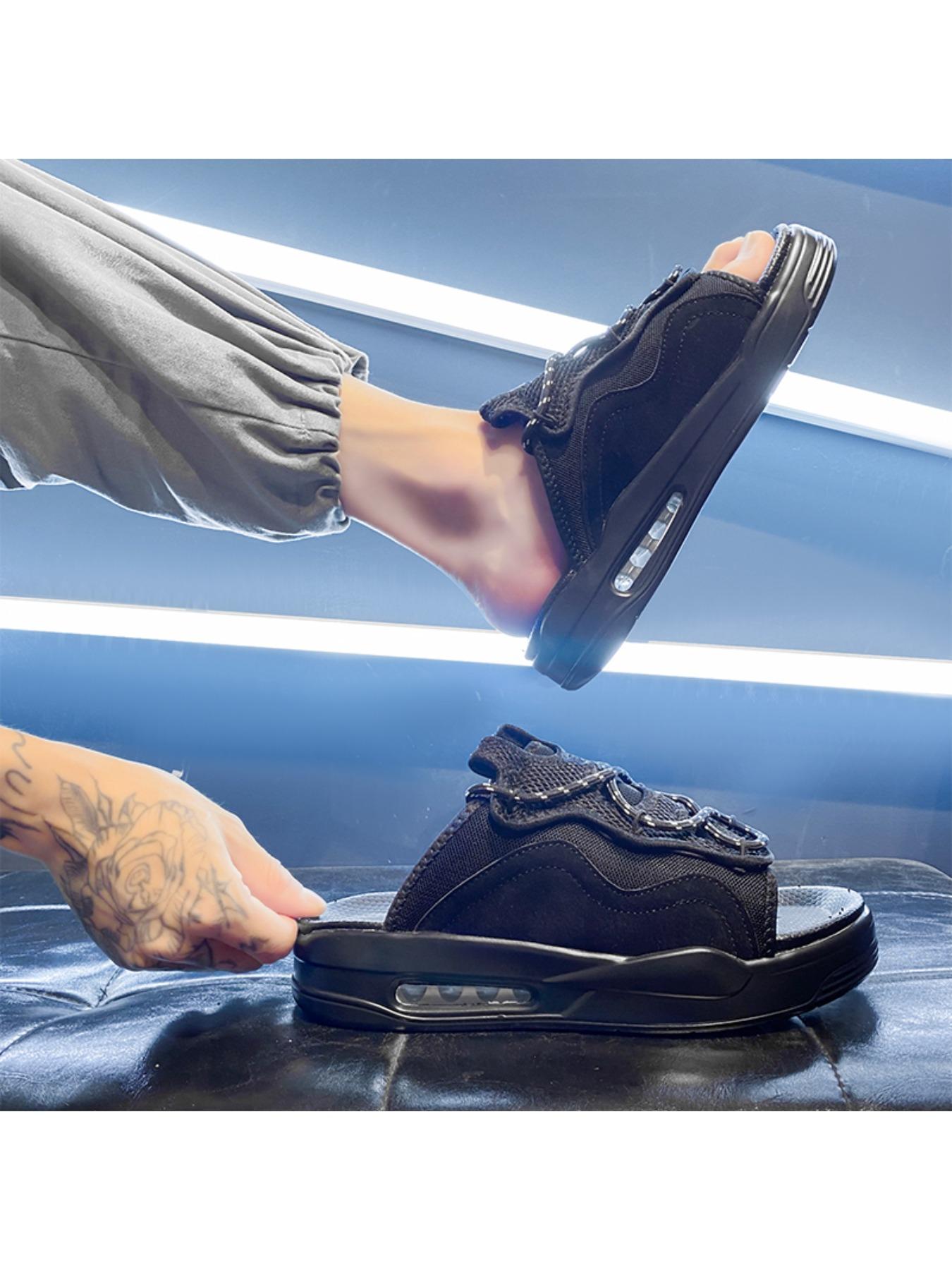 Summer thickened sandwich bottom slippers, fabric breathable sandals, fashion slippers men 's slippers