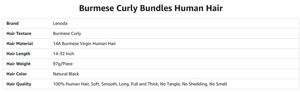 【Hot】Lemoda Burmese Curly Bundles Human Hair 100% Unprocessed Virgin Hair Bundles Deals Human Hair Extensions 15A Raw Burmese Curly Natural Black Human Hair Bundles for Black Women
