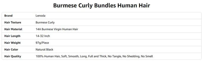 【Hot】Lemoda Burmese Curly Bundles Human Hair 100% Unprocessed Virgin Hair Bundles Deals Human Hair Extensions 15A Raw Burmese Curly Natural Black Human Hair Bundles for Black Women