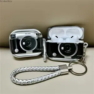 2026 Vintage Electroplated Camera-Shaped AirPods 3 Case, Shockproof Protective Cover with Detachable Lanyard, Stylish Full Protection Shell for Apple AirPods 3, Ideal for Daily Carry & Outdoor Travel