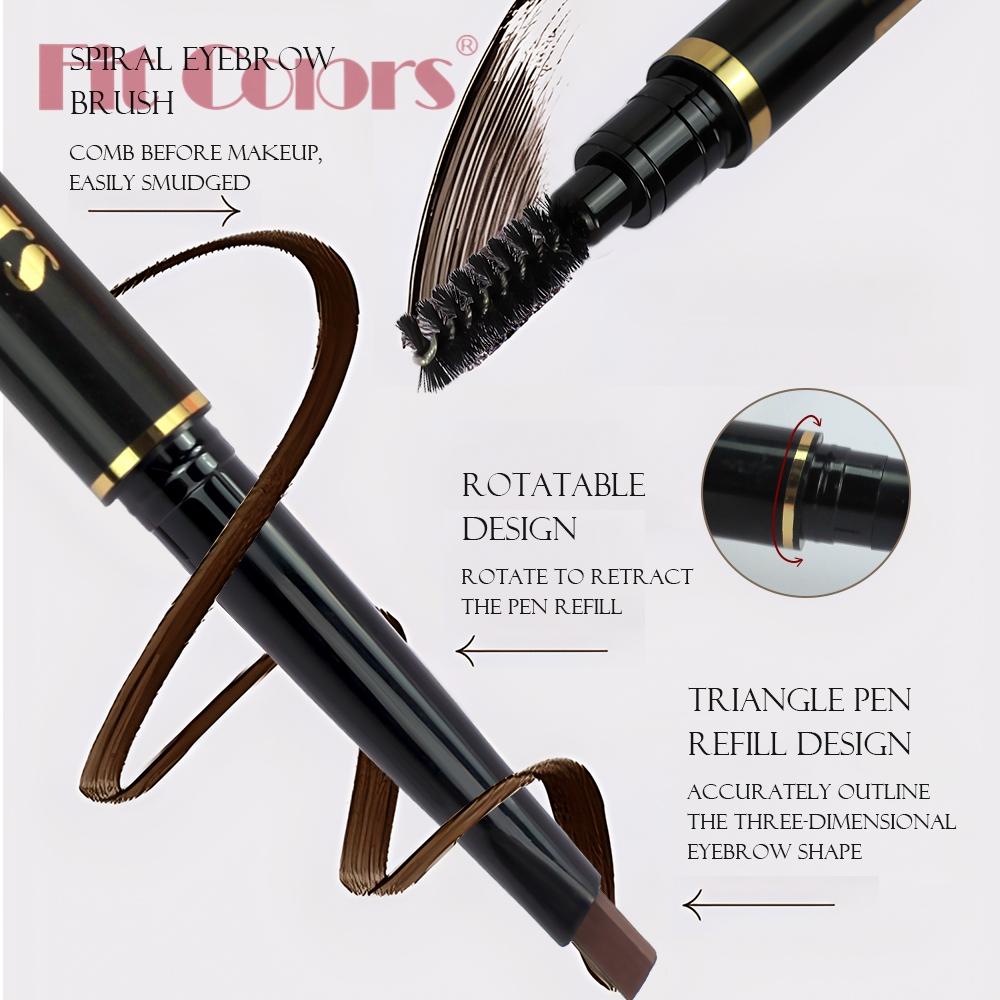 Fit Colors Eyelash Mascara Eye Liner Brow Pen Set, Long Curl Natural Look, Perfect Gift for Eyes, Beauty Essentials Kit