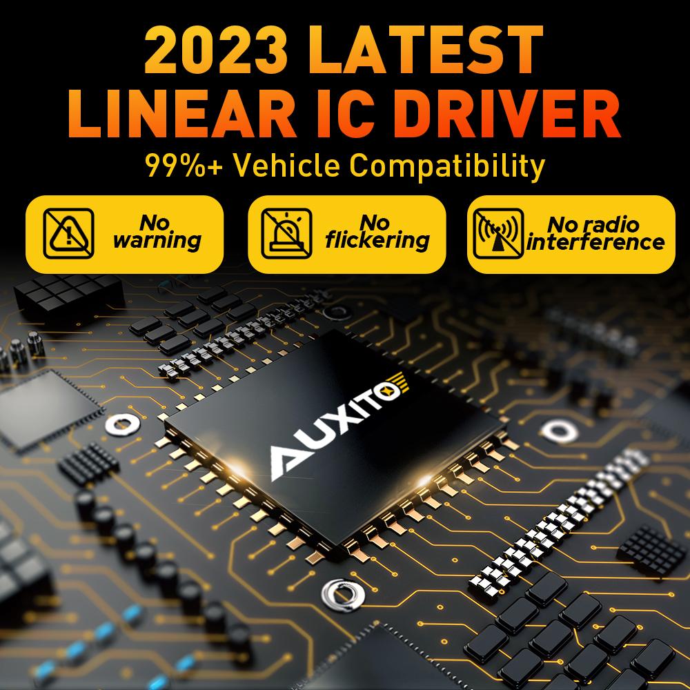 AUXITO Super Bright H7 LED Headlight Kit High Low Beam Bulbs 22000LM 6500K White