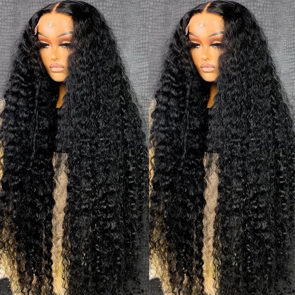 Bling Hair 32 34 36 Inch Deep Wave Wigs Human Hair 13x6 HD Lace Frontal Wig 180 Density Brazilian 13x4 Transparent Kinky Curly Lace Front Human Hair Wigs For Women Pre Plucked Bling Hair 32 34 36 Inch Deep Wave Wigs Human Hair 13x6 HD Lace Frontal Wig 180 Density Brazilian 13x4 Transparent Kinky Curly Lace Front Human Hair Wigs For Women Pre Plucked