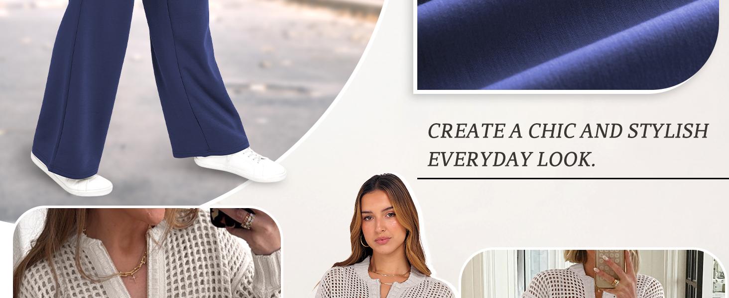 ANRABESS Womens 2 Piece Outfits 2025 Fall Crochet Knit Half Zip Sweater Top Wide Leg Pant Travel Matching Sets Lounge Clothes ANRABESS Womens 2 Piece Outfits 2025 Fall Crochet Knit Half Zip Sweater Top Wide Leg Pant Travel Matching Sets Lounge Clothes