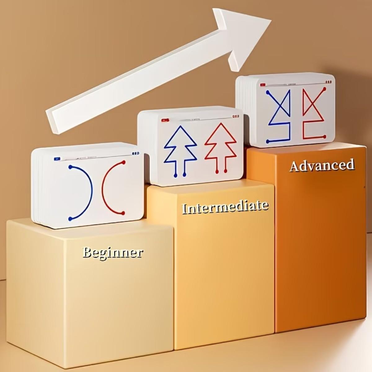 20 Piece Action Coordination Practice Set, Cardboard Material, No Batteries Required, Three Difficulty Levels, Ideal for Skill Development