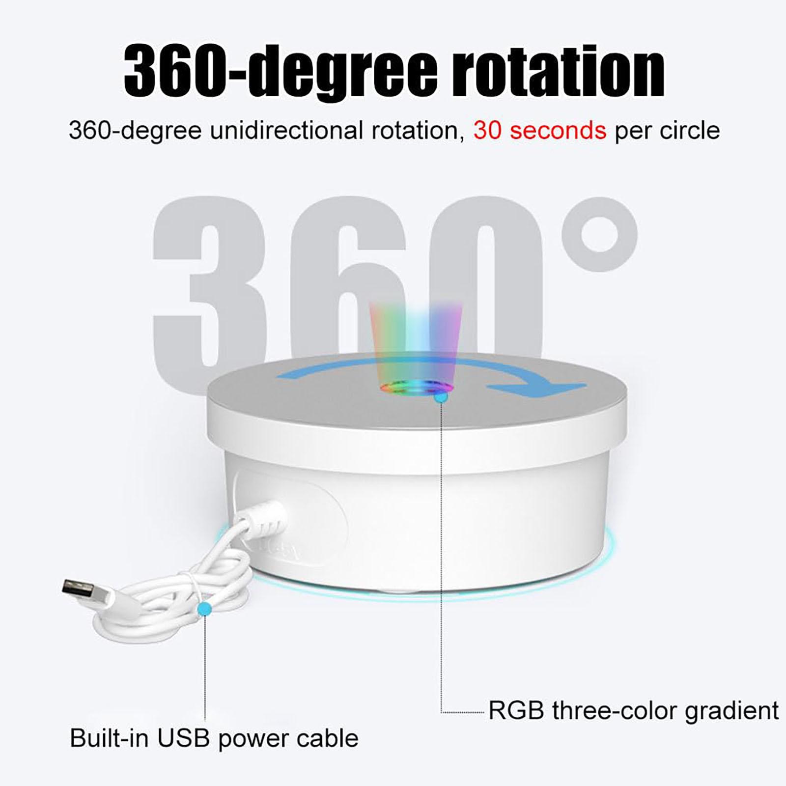 2Pcs 6 Inch 8 Inch The 360° electric rotating display stand, Display Holder, has a diameter of 15 CM 20 CM, The USB electric rotating table rotates clockwise and is suitable for jewelry, lipstick, watches, photography, figurines, live streaming 2Pcs 6 Inch 8 Inch The 360° electric rotating display stand, Display Holder, has a diameter of 15 CM 20 CM, The USB electric rotating table rotates clockwise and is suitable for jewelry, lipstick, watches, photography, figurines, live streaming