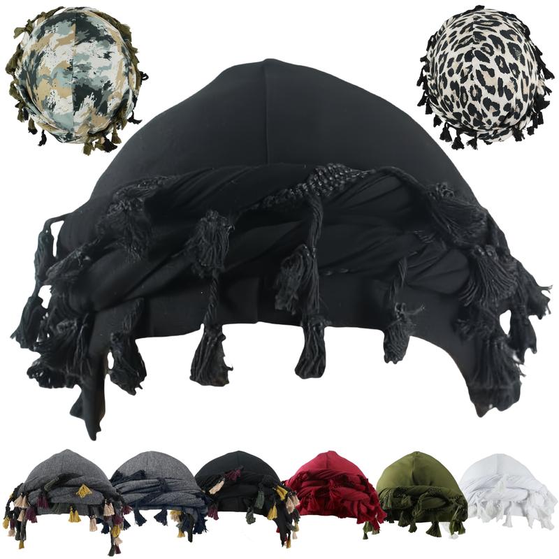 Turban for Men Vintage Twist Head Wraps Durag Satin Lined Halo Turban for WoMen Modal and Satin Turban Scarf Tie，Juneteenth Fashion,muslim men,streetwear