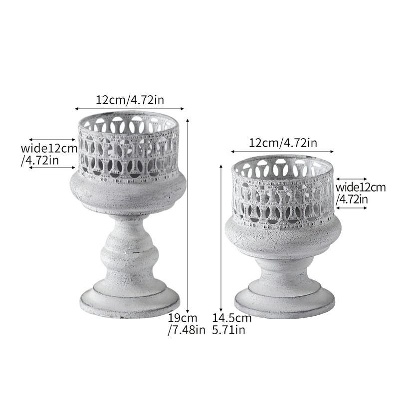 Vintage Distressed Candle Holder, American Industrial Style, Romantic Candlelight Dinner Decor, Nostalgic Guesthouse Display Idea