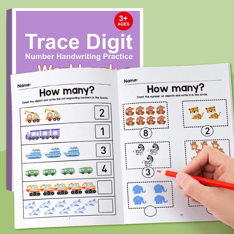 Interactive Learning Math Workbook, Learning Materials, Number Practice, Addition Subtraction, Colorful Math Activities, Basic Arithmetic - Perfect Christmas Gift