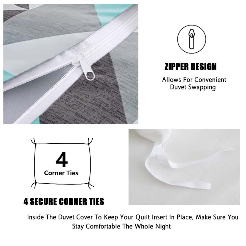 Geometric Pattern Bedding Set, Decorative Bedding Set, Modern Bedroom Fashion Decor, Soft Comfortable Fabric, Cozy Sleep Experience, Home Interior Design