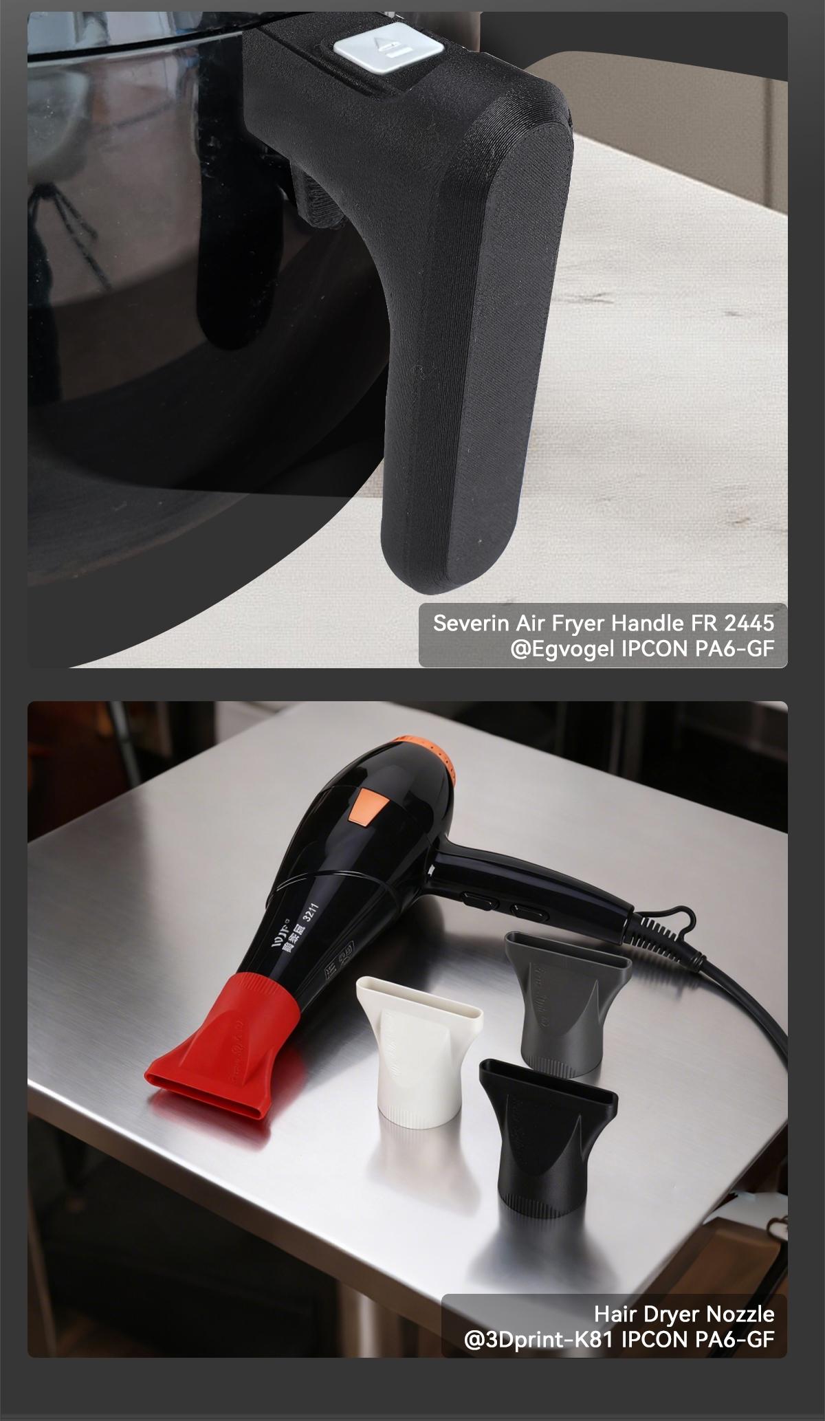 iPCON PA6 CF 250g Trial Size 3D Printing Filament, 1.75mm Black Carbon Fiber Reinforced PA6 High Speed Printing Filament, Ultra Low Warping & High Heat Resistance, High Toughness & Impact Resistance PA6-CF 3D Printer Filament for Testing, Small Project