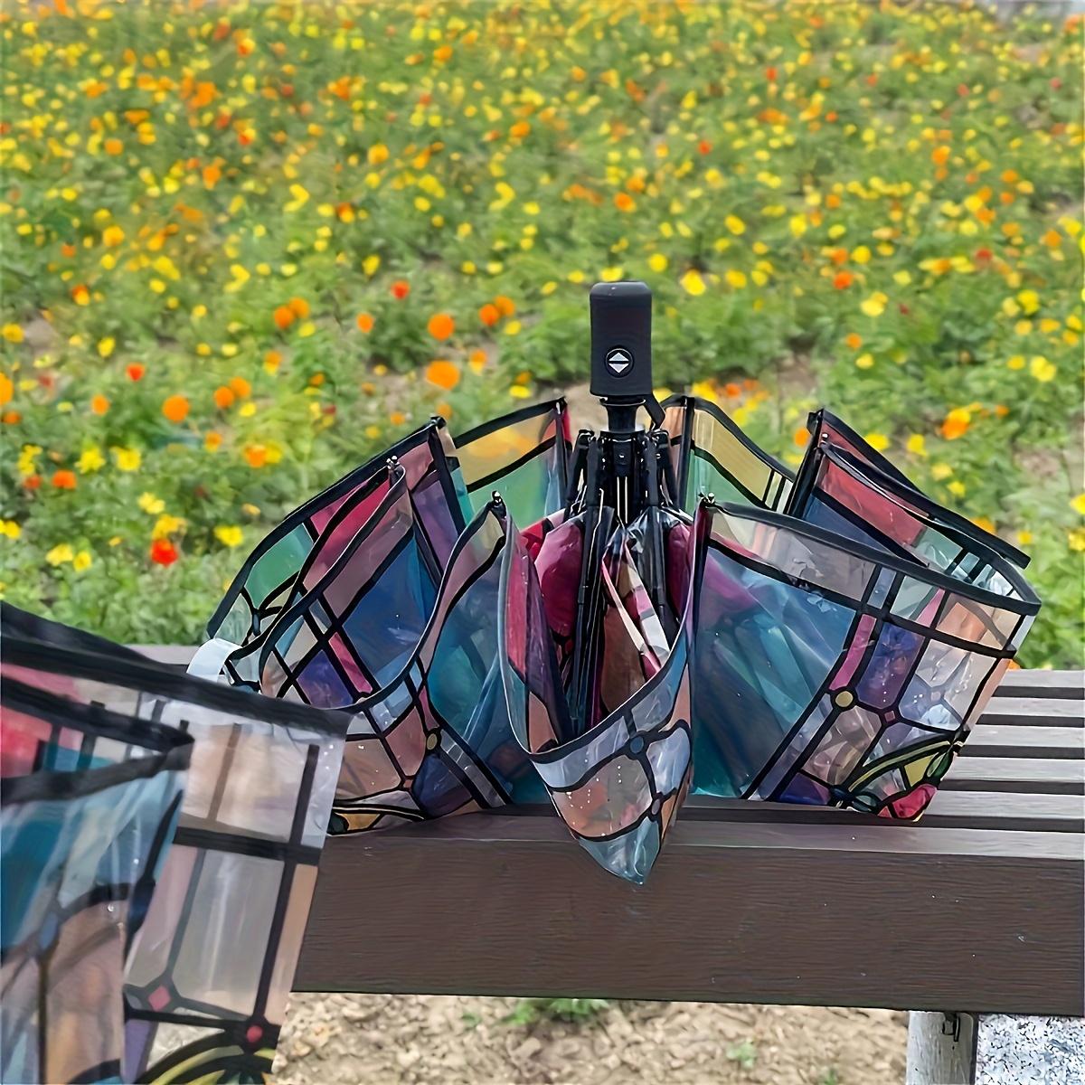 [Automatic Color Umbrella] Windproof Automatic Color Umbrella - Stylish Unisex Design with 8 Reinforced Ribs, Perfect Gift for Father's Day, Halloween, Christmas or Valentine's Day, Wind Resistant Umbrella