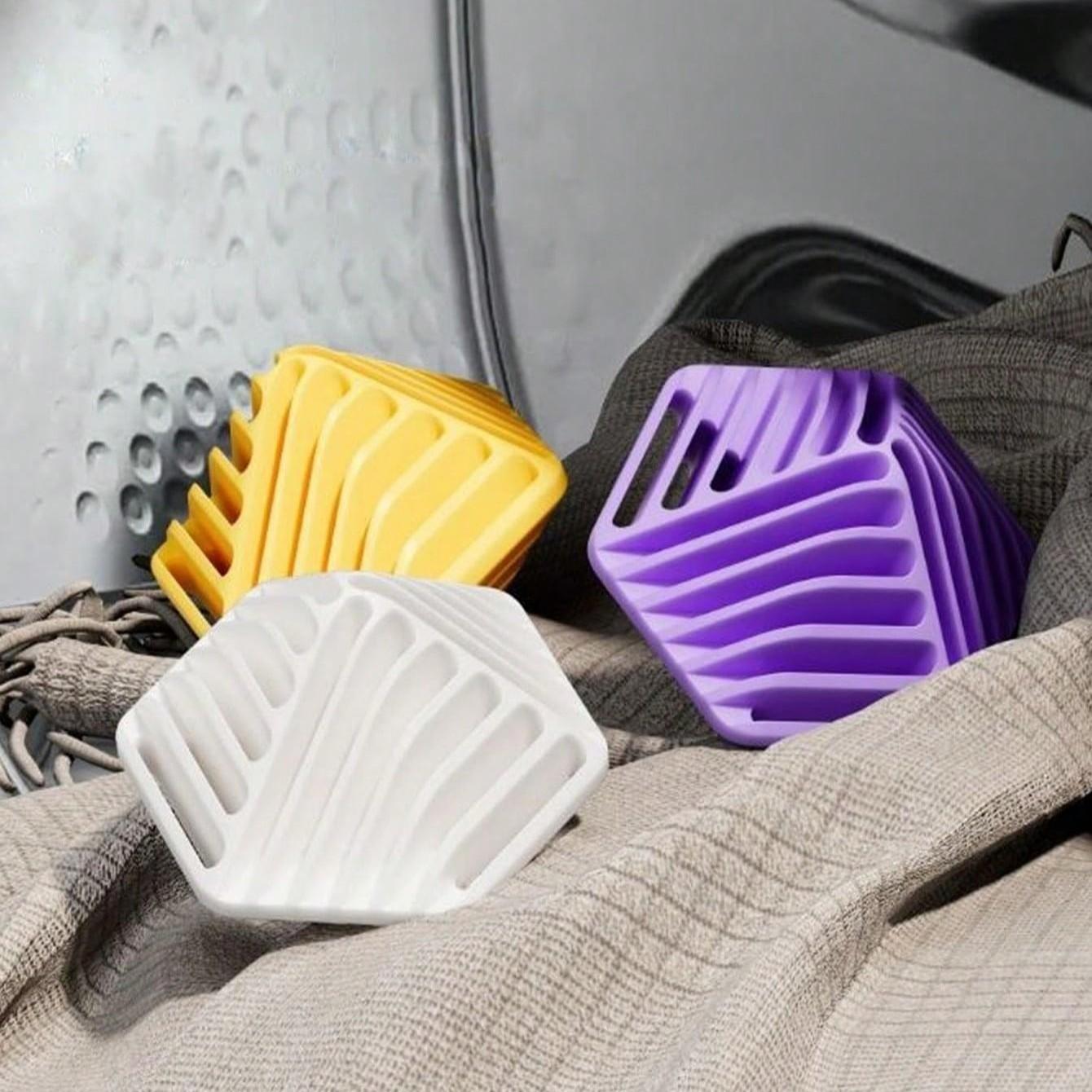 4 Reusable Anti-Shrink Laundry Balls, Ideal for Dryer, Bathroom, Home, Travel, Apartment, Hotel, Durable and Effective