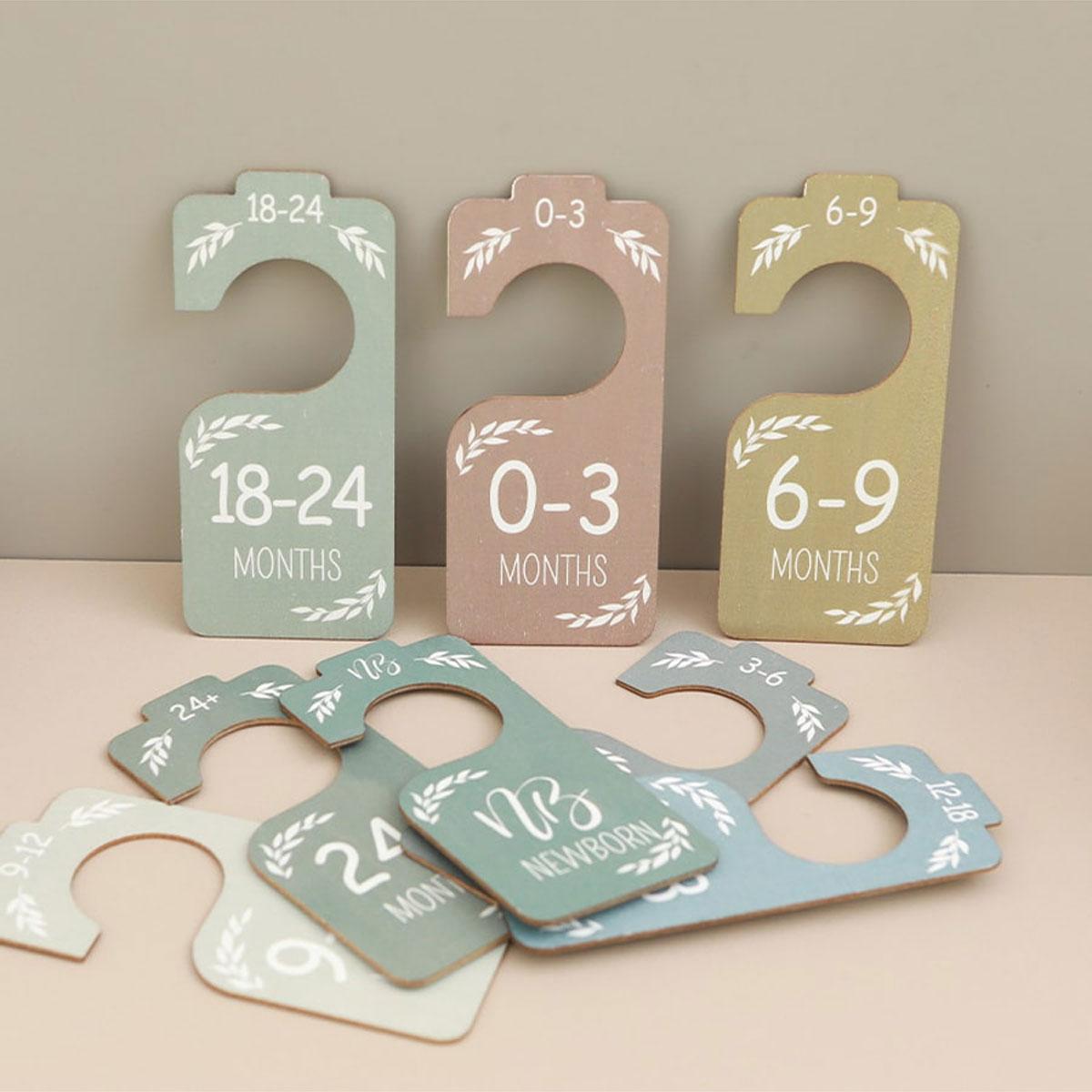 Wooden Baby Closet Dividers, Double Sided Colorful Hanging Organizer, Nursery Decor, Baby Clothes Dividers, Perfect Gift for Holidays