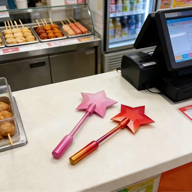 1pc 3D Printed QR Code Scanning Payment Wand, Touch Payment Credit Card Stick, Starlight Wand, Contactless Payment Card Holder, Suitable for Card Payment Scenarios, Desktop Ornaments