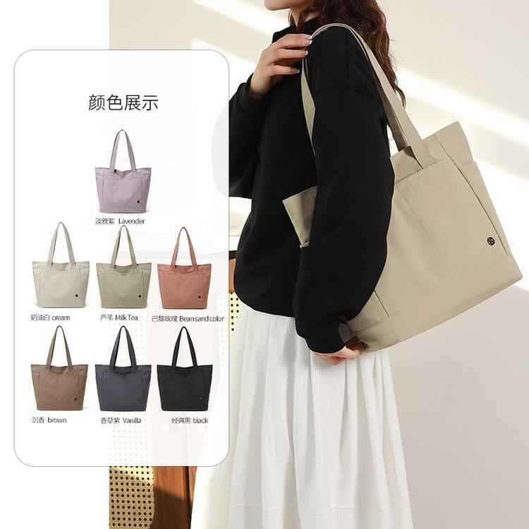 Minimalist Light Large Capacity Tote Bag, Waterproof Nylon Commuter Shoulder Bag, Multi-Pocket Laptop Backpack, Ultra-Lightweight