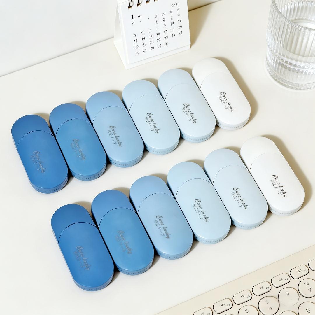 6-Piece Compact Portable Correction Tape Set, Ergonomic Handle, Smooth Coverage, Scratch-Resistant, Quiet Operation, Office & School Supplies