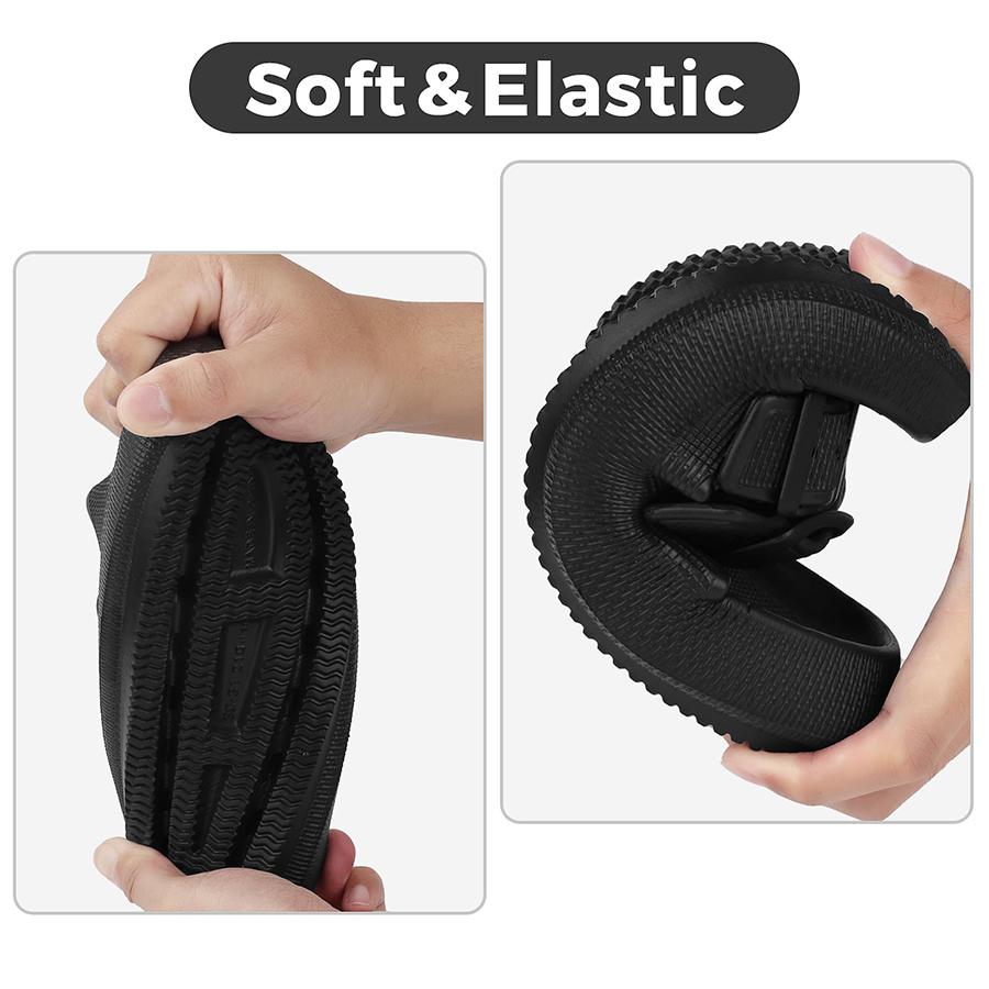 Pillow Slippers for Men and Women  | Adjustable Double Buckle Shower Slides | Cushioned Thick Sole Sandals