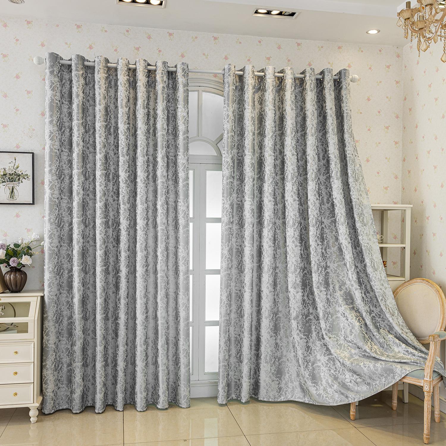 Tree Bark Pattern Jacquard Curtain, Modern Minimalist Blackout Curtain, Style, Single Piece Curtains