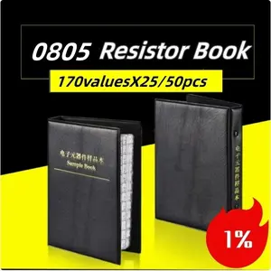0805 SMD Resistor Sample Book FR-07 1% Tolerance 0R-10M 170 Values 25/50pcs Each Electronic DIY Circuit Phone Motherboard Repair Kit