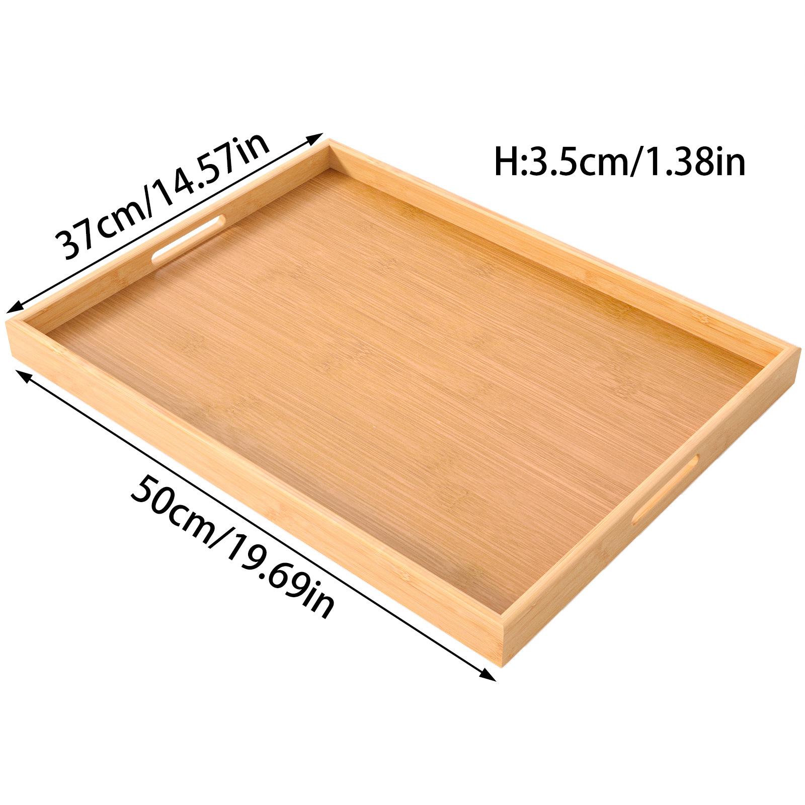 Flat Bamboo Rectangular Storage Tray, for Water Cup, Coffee Cup Storage, Hotel Restaurant Tea Set, Home Daily Plate, Tableware