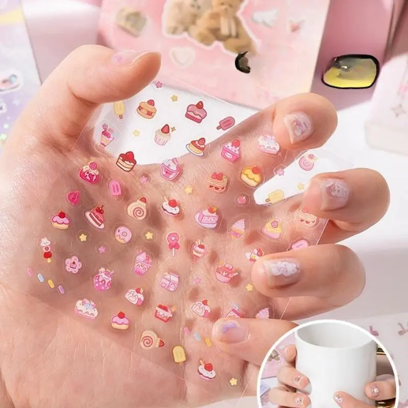 2025 Mini Sticker Book for Kids 300+ DIY Scrapbooking Stickers Kawaii Cartoon Dessert Journal Decal Kawaii Decoration Sticker