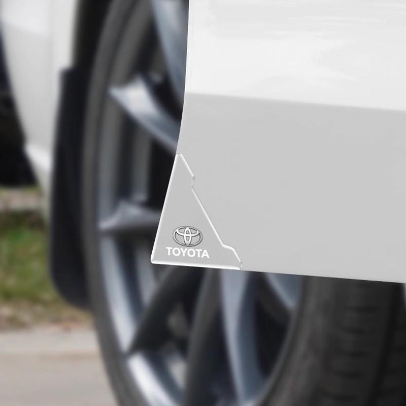 4Pcs Car Door Silicone Buffer Stickers Anticollision Anti Scratch For Toyota 86 Mirai Supra Prado Alphard Crown Vellfire Sequoia Venza Avalon Prius Camry Yaris RAV4 Highlander Sienna Reiz Auris Harrier Fortuner CHR Sticker For Cars