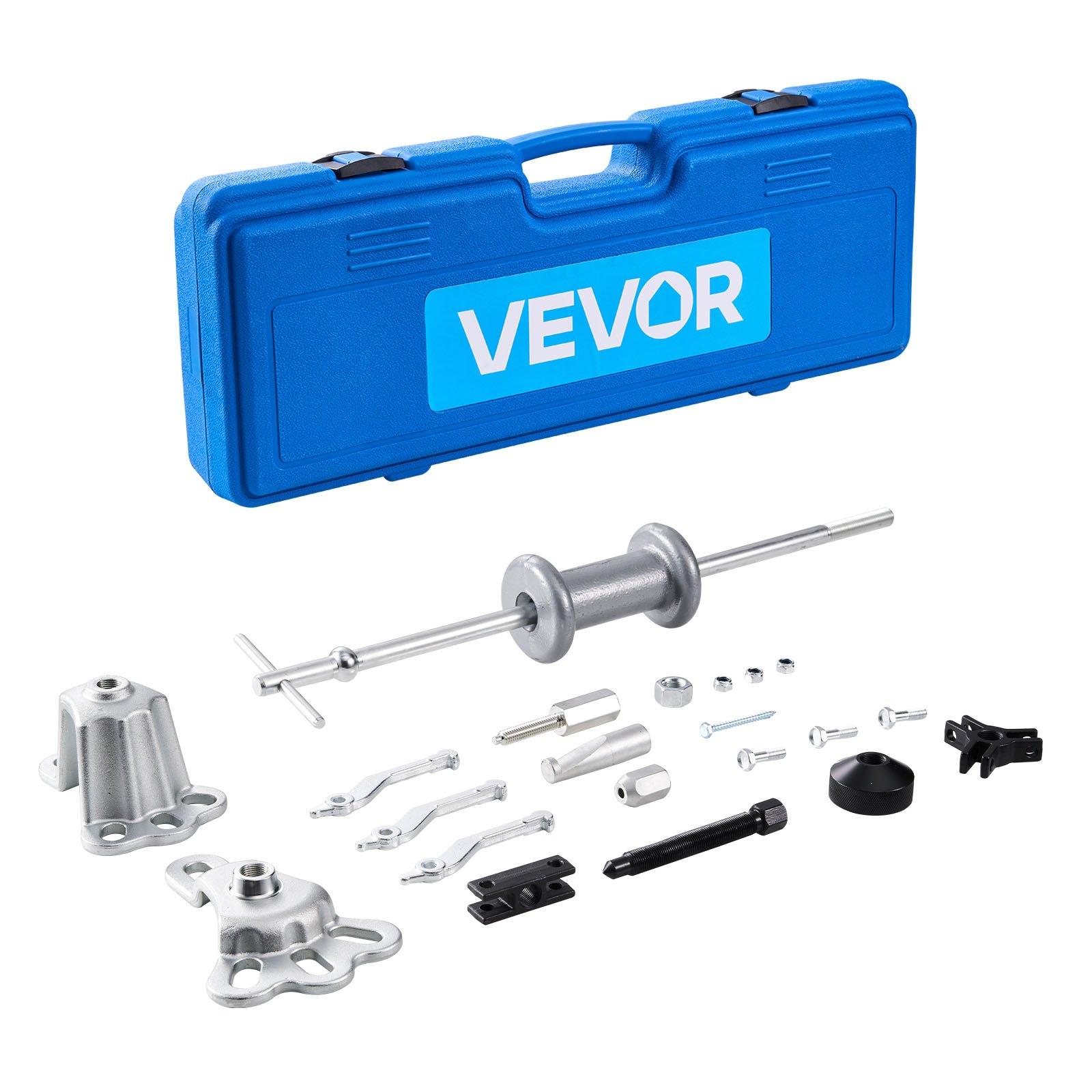 fathersdaygift  VEVOR 9-Way Slide Hammer Puller Set, 15PCS Front Wheel Hub Bearing Remover Rear Wheel Axle Hub Dent Shaft Puller Tool Kit, Axle Bearing Puller Tool Kit and Slide Hammer Remover Set with Carry Box