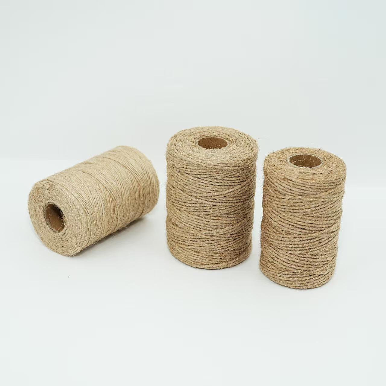 Natural Vintage Hemp Rope Twist Roll, Sewing Thread & Craft Supplies, Ideal for DIY Wedding Party Bow Decorations, Three-Strand Braided Rope
