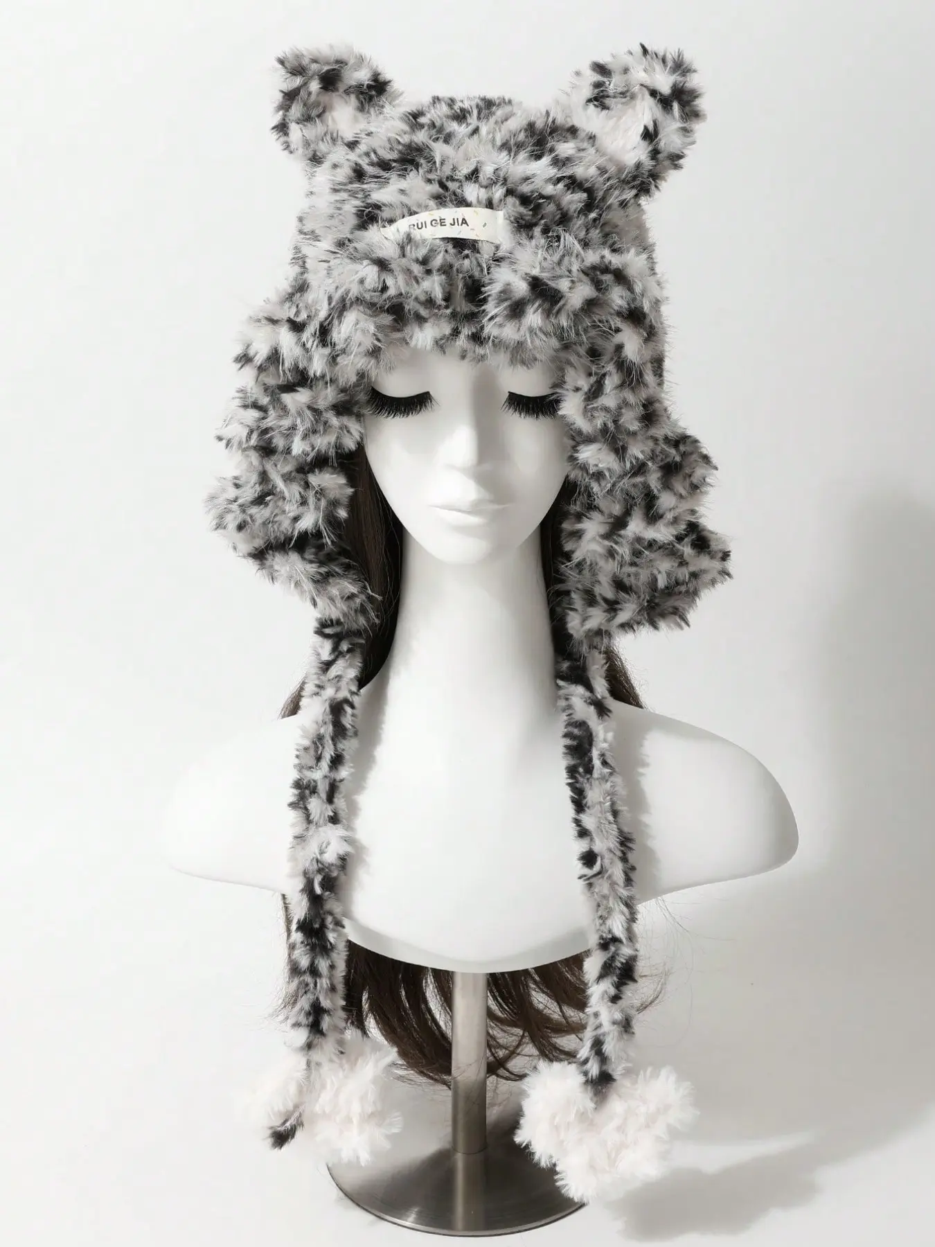 Women's Handmade Knit Beanie Hat, Cute Bear Ears Jellyfish Design, Thick Warm Winter Cap, Fashionable Y2K Style, Multiple Colors Available, Animal Hats