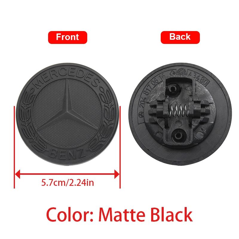 1Pcs 57mm ABS Mercedes Benz Logo Car Front Hood Bonnet Emblem Badge Cover Decoration For Mercedes Benz AMG A C E S Class W203 W204 W212 W213 W205 W177 W222 W221 W247 W176 W177 GLE CLS CLA CLG GLS Modification Replacement Accessories Car Sticker Car Decals