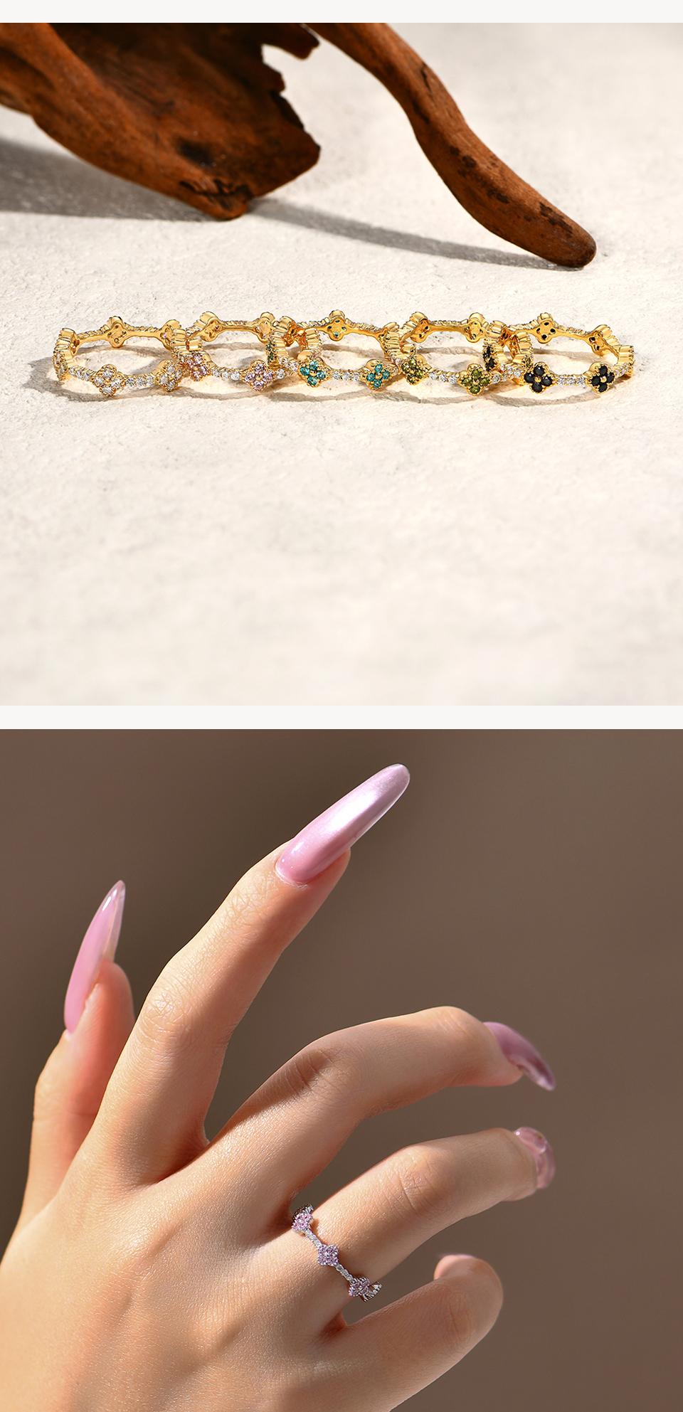 Classic Lab-Created Paraiba and Pink Zircon  Rings for Women 925 Sterling Silver Engagement Wedding Ring Fine Jewelry R262 SpringStatements