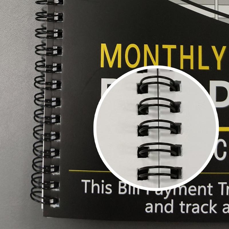 Bill Tracker Notebook, 1/3 Counts Monthly Bill Organizer, Finance Checklist Organizer Financial and Payment List Organizer, Suitable for Home Office School, Office Stationery Supplies
