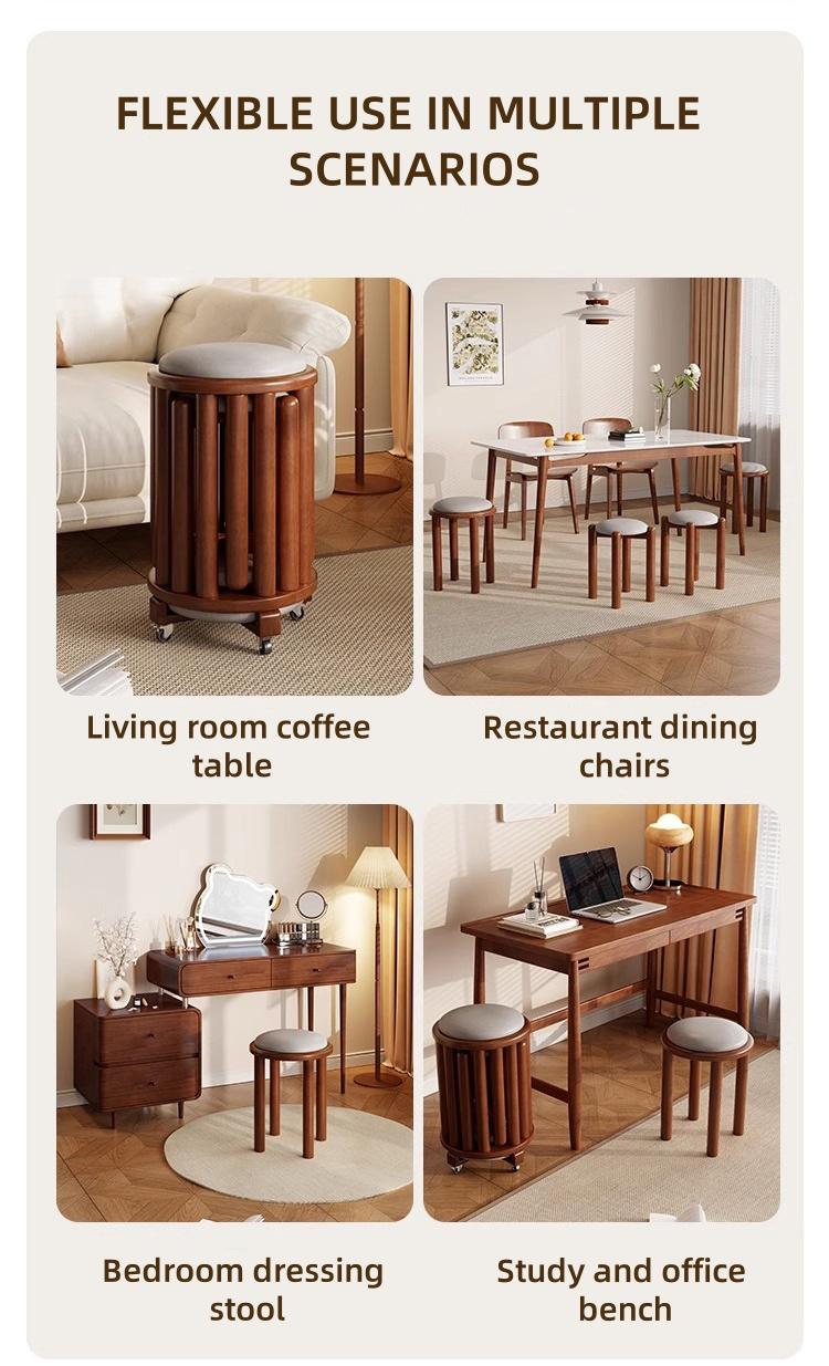 Home stools, outdoor coffee tables, stackable stools, dining room small stools