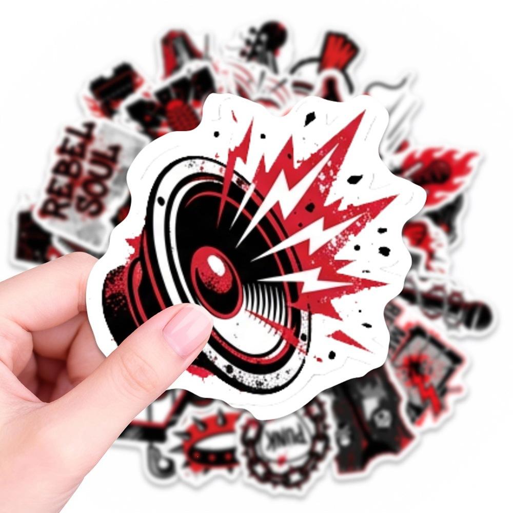 50pcs Punk Rock Cartoon Graffiti Stickers, Office Supplies and Notebook Accessories, for Decorating Scrapbooks, Computers, Water Bottles, Cars, Etc.