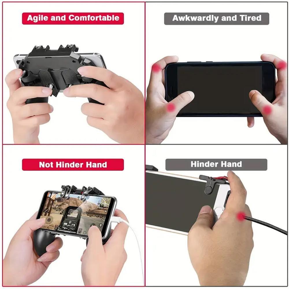 Mobile game controller for iOS and Android mobile phone trigger for games game grip Universal Joystick gamepad shooting aiming key suitable for 4.7-6.5 inch mobile phones