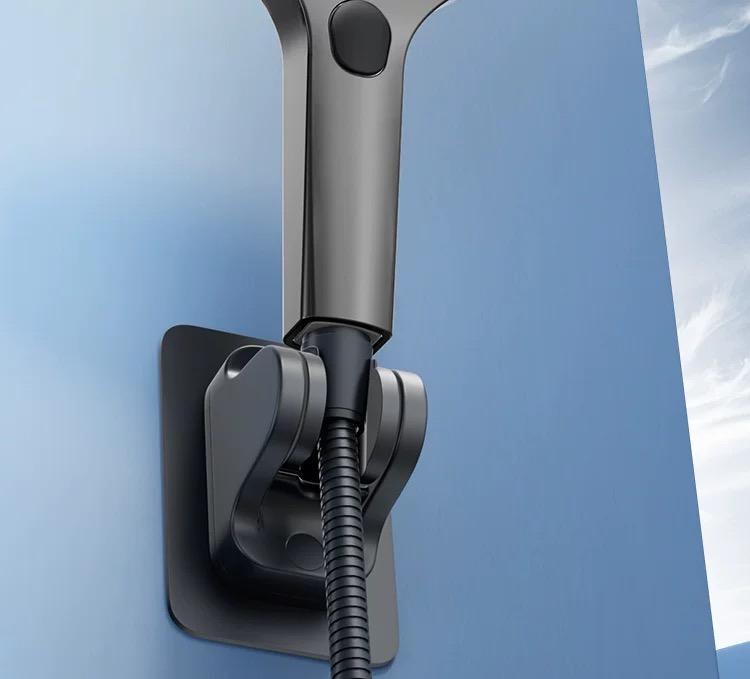 5.9-inch super large panel handheld showerhead features four water modes. It provides a powerful water flow that envelops your entire body and comes with a bracket and a 59in‘ soft hose, silver and gray