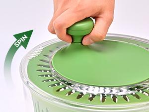 Salad Spinner +Chopper Combo –Includes Colander & Pasta Strainer– 5-in-1 Kitchen Must-Have (Springtok Green) Vegetable Cutting Slicer Utensils Fruit Spinach Drainer handheld cheese grater