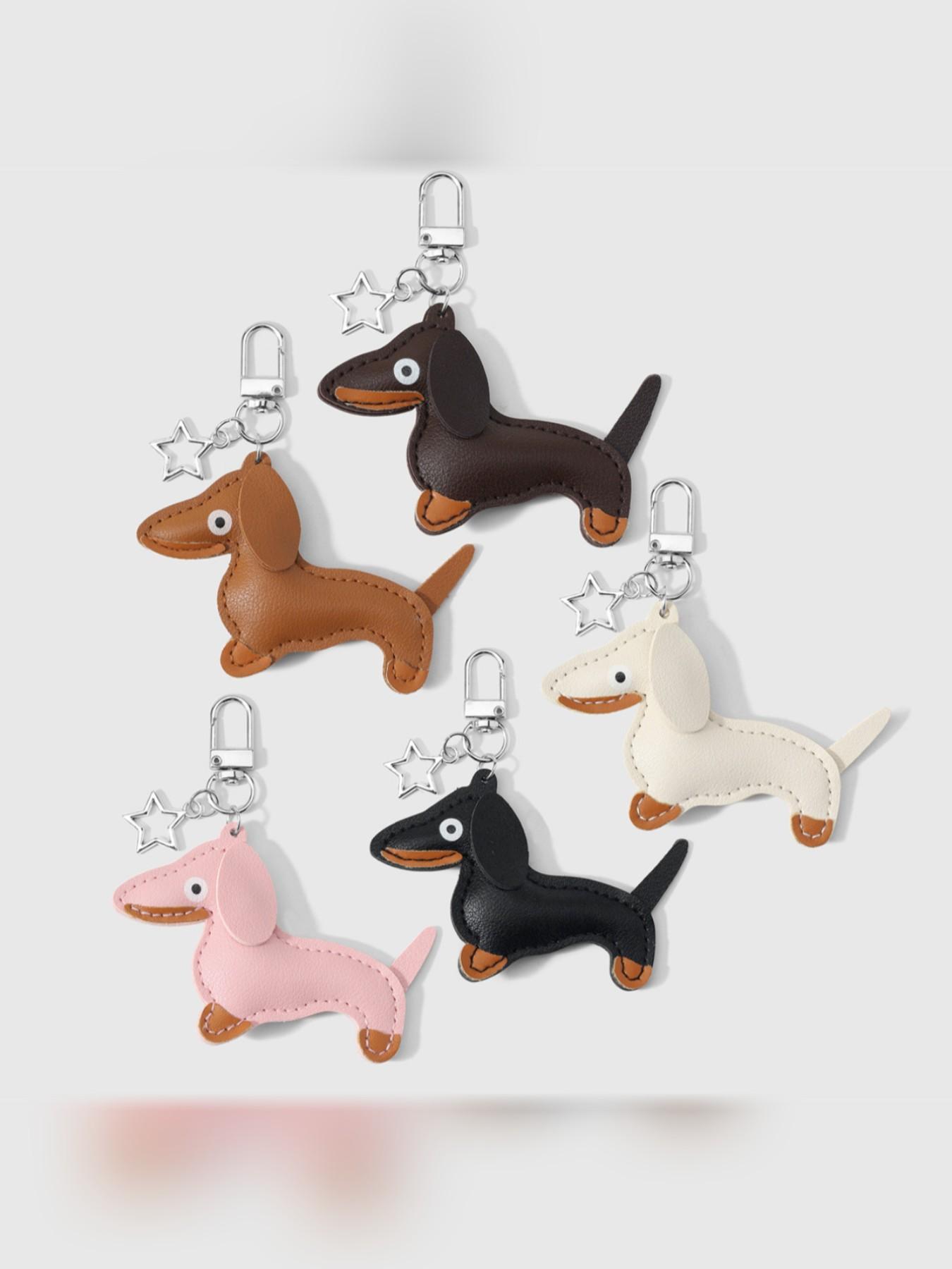 Cute Pug Dog Bag Charm, Marais Style Keychain Accessory, Animal Pattern, Casual Fashion, Suitable for All Seasons