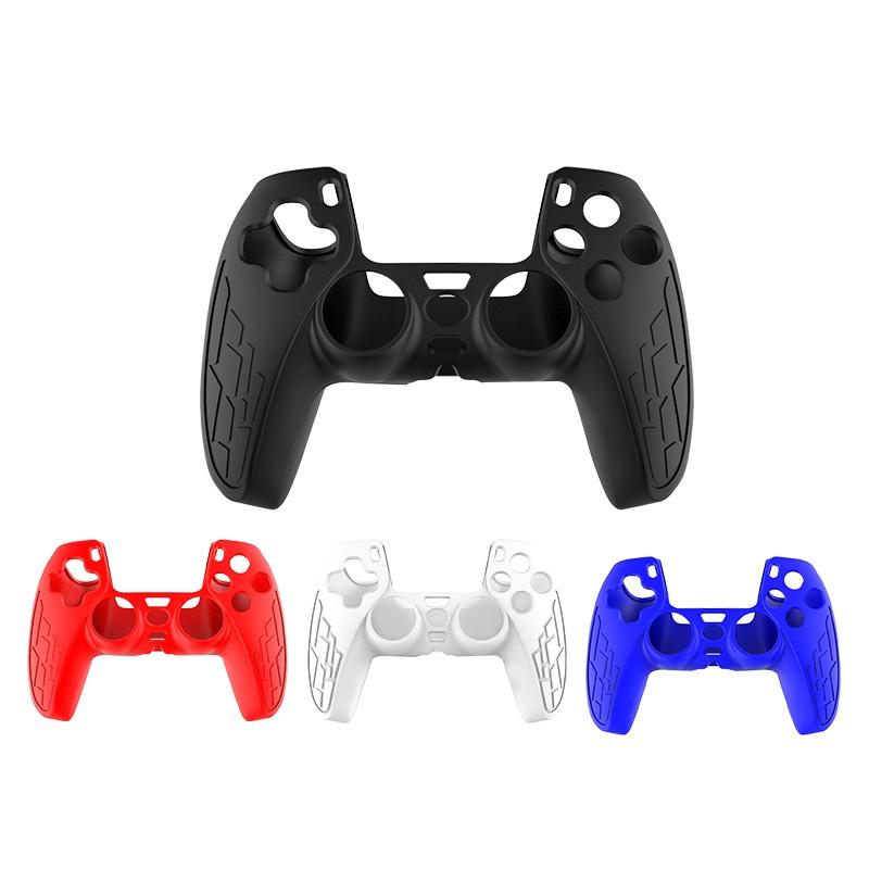 Ps5 Controller Protective Case, Silicone Thumb Grip, Perfect Fit, Includes Two Joystick Caps and Stickers, Shockproof Washable Gift
