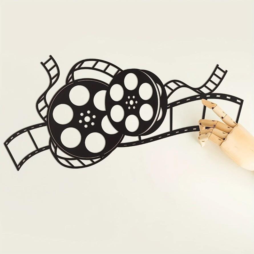 CIFbuy Vintage Movie Reel Metal Sign, Home Theater Wall Decor, Film ...