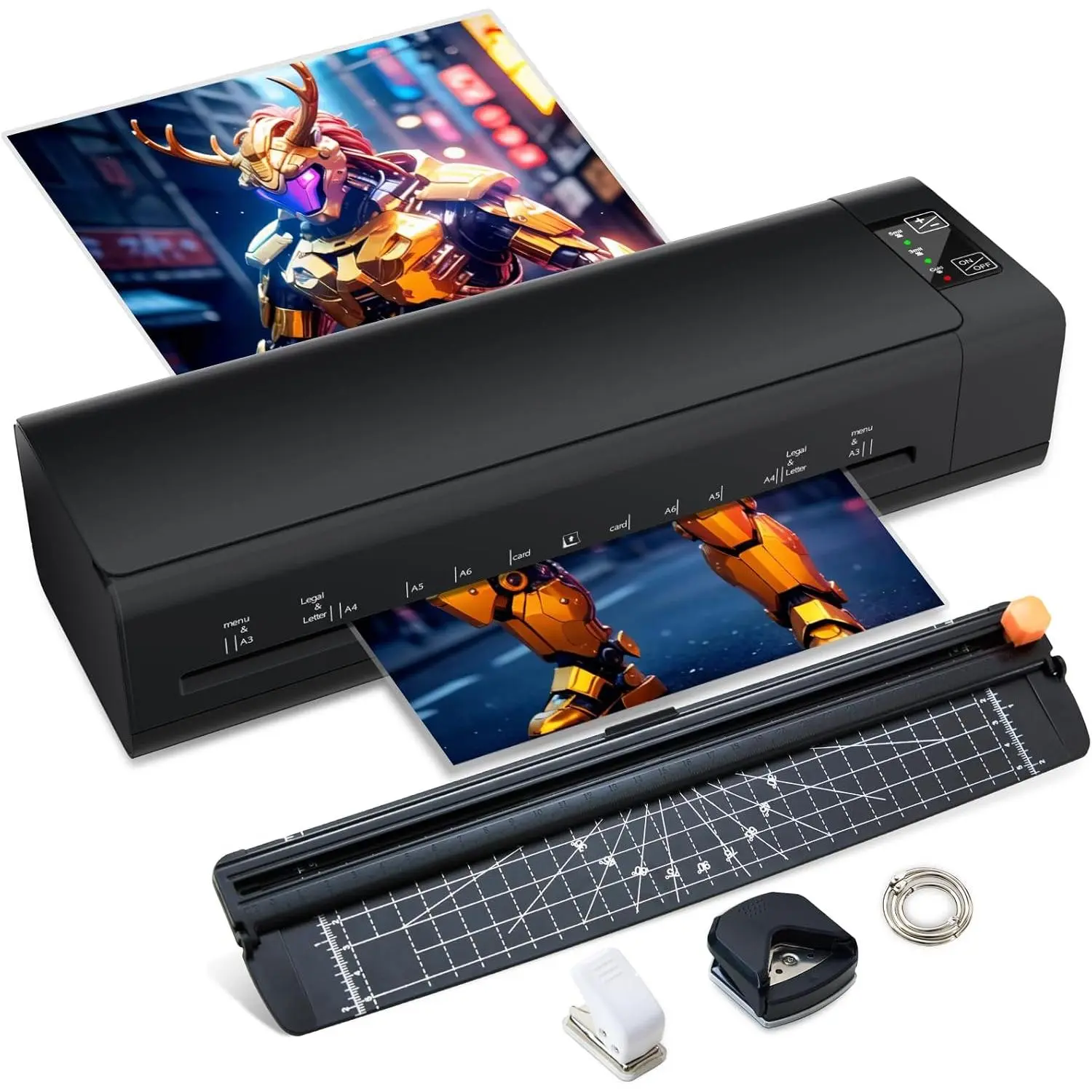 13-Inch Laminator Machine, A3 9-in-1 Hot and Cold Laminating Machine