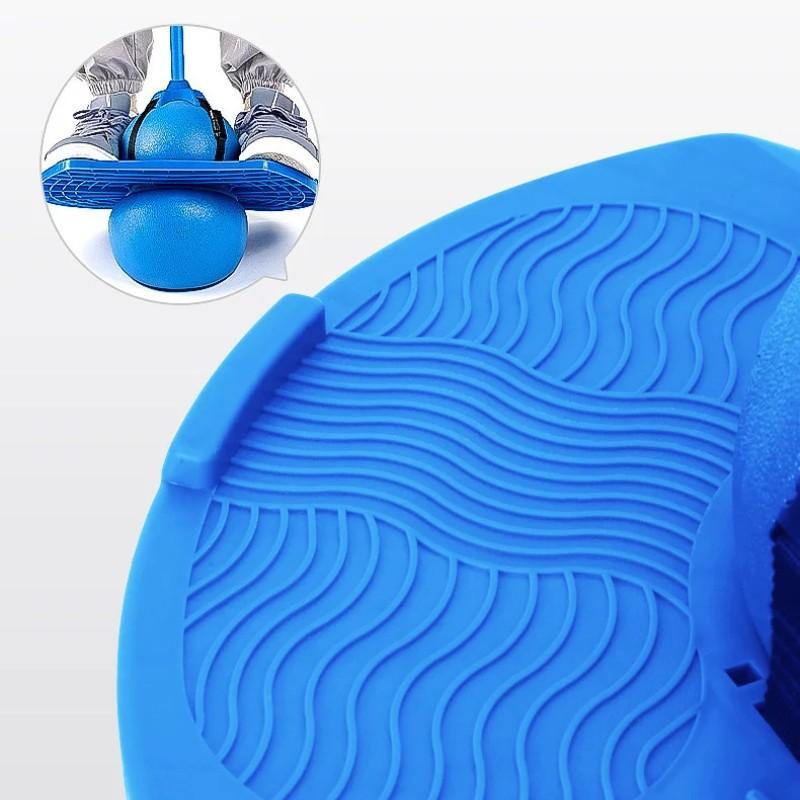 Bouncing Ball With Handle Pump, Balance Platform Bouncy Jump Pogo Ball, High Jump Trick Board Pogo Bouncing Ball, Safe and Fun Pogo Stick, Improves Balance & Coordination for Indoor Outdoor, Inflatable Fitness Toy Gift,for Balance/Coordination/Fitness