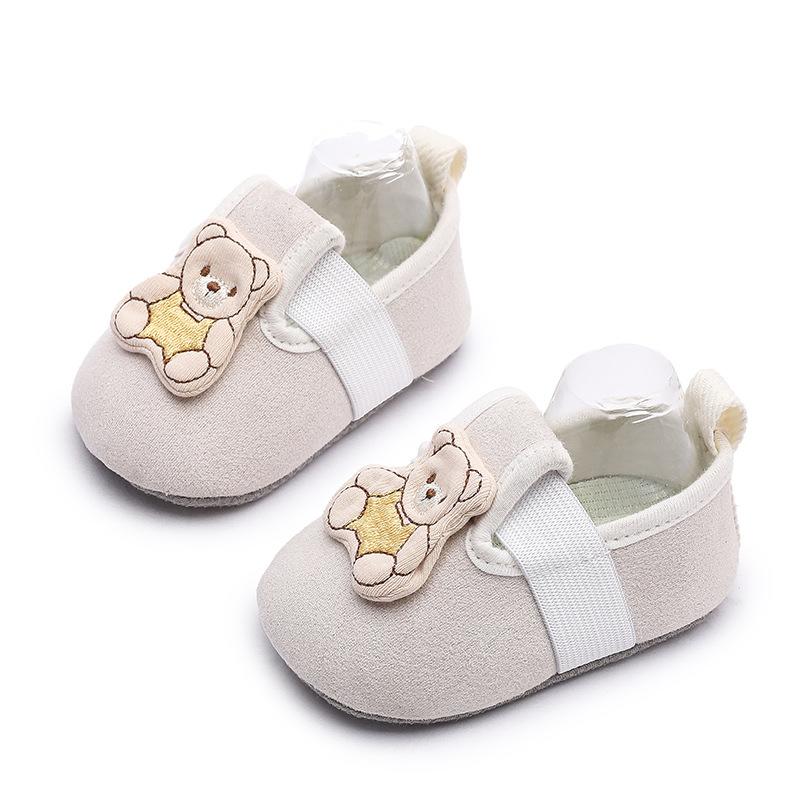 [Lullaby] Infant Baby Floor Shoes for Spring Summer Cute Animal Decor Faux Suede Non-Slip First Walkers Slip-On Shoes