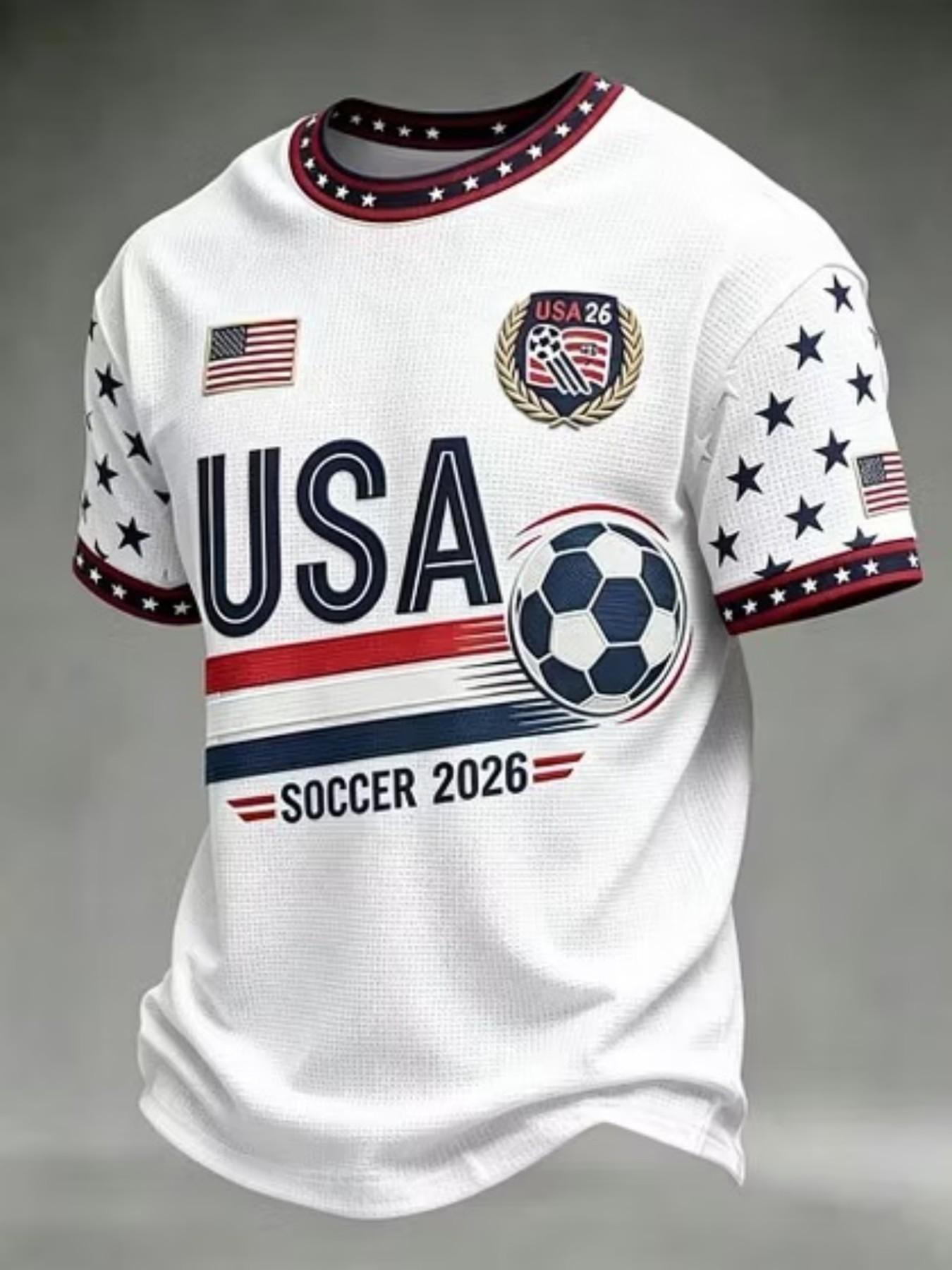 Men's Summer Breathable Short Sleeve Round Neck T-Shirt, High-Quality 3D Print, Independence Day Party T-Shirt, All Seasons Casual Wear, Tops Men's Summer Breathable Short Sleeve Round Neck T-Shirt, High-Quality 3D Print, Independence Day Party T-Shirt, All Seasons Casual Wear, Tops