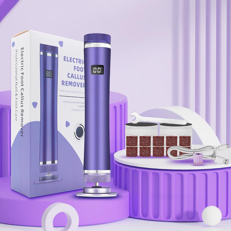 2 in 1 Electric Foot File, Rechargeable Foot Callus Remover, Professional Foot File Tool, Portable Foot Care Tool, Rechargeable Pedicure Tool